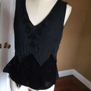 Bebe beaded sleeveless top